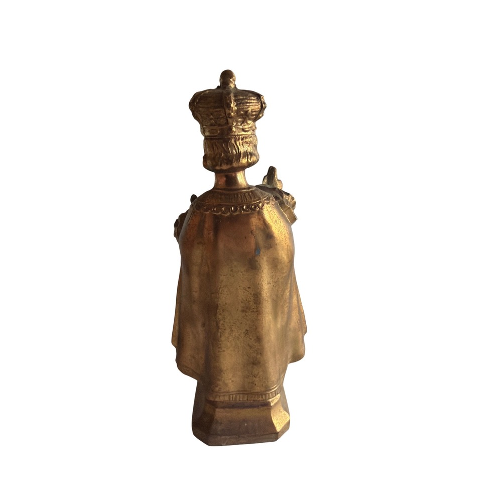Statue Gold Infant Jesus of Prague Religious Figurine‎ Crowned Child - Picture 3 of 4
